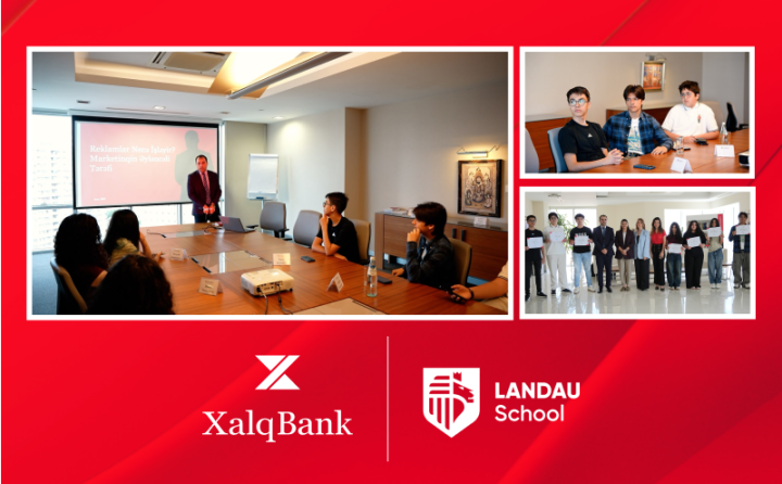 Xalq Bankda Landau məktəbliləri üçün bankçılıq üzrə təlim keçirildi